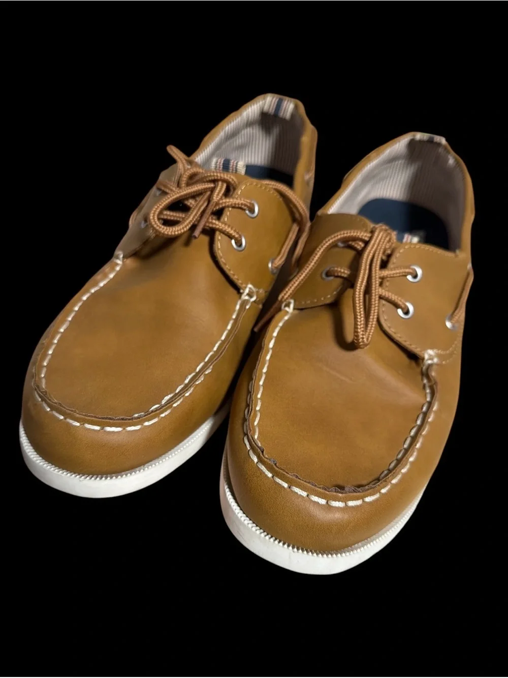 Sonoma Men's Brown Boat Shoes with White Sole